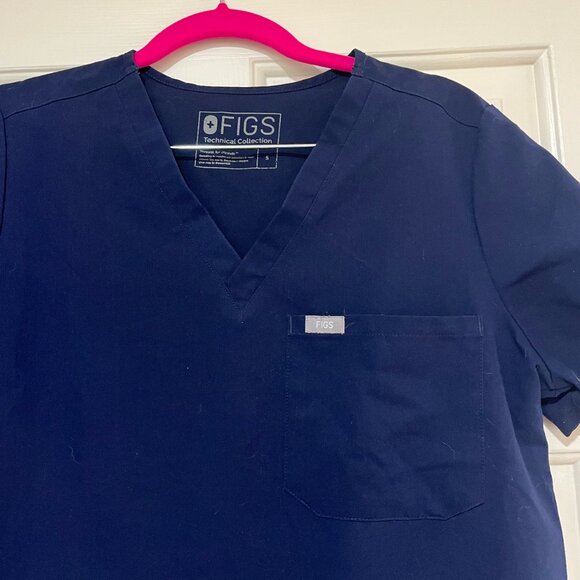 Navy,  Catarina One-Pocket Scrub Top - Picture 1 of 3